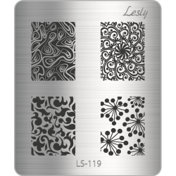 Пластина для стемпинга №LS-119, 5х6 см, Lesly