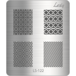 Пластина для стемпинга №LS-122, 5х6 см, Lesly