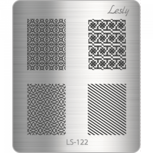 Пластина для стемпинга №LS-122, 5х6 см, Lesly, 130р.