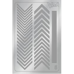 Металлизированные наклейки №5, серебро