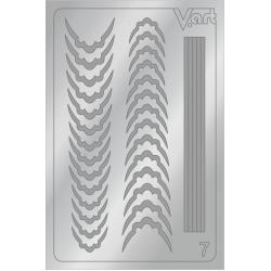 Металлизированные наклейки №7, серебро